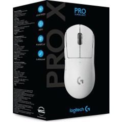 Logitech PRO X SUPERLIGHT Wireless Gaming Mouse - Ultra-Lightweight Optical Wireless Gaming Mouse in White - Unleash Your Gaming